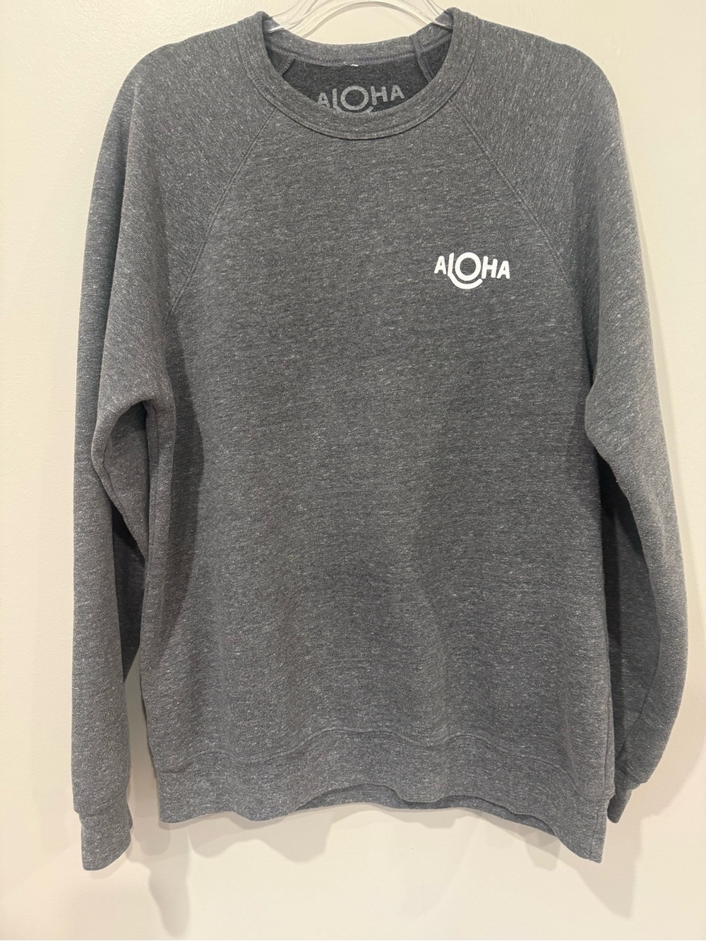ALOHA Collection Heather Gray Cozy Crewneck Pullover Sweatshirt Size XL